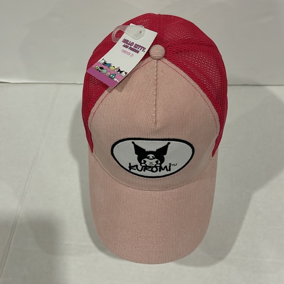 Women’s Hello kitty Mesh Corduroy Pink Hat One Size - Picture 3 of 6
